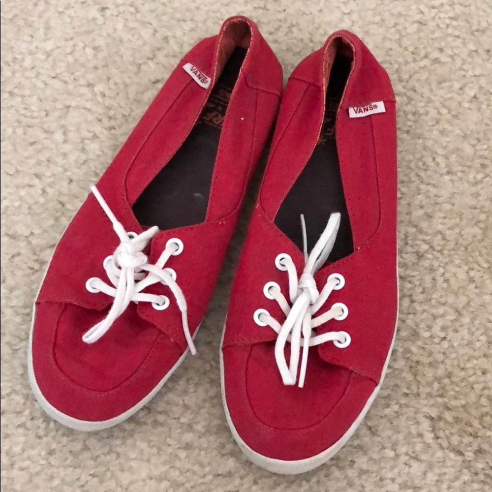 Vans Red Surf Sliders